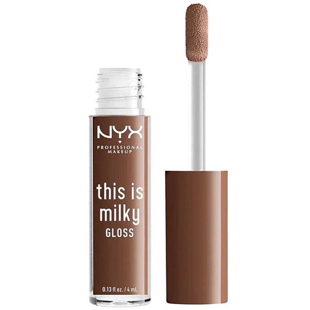 NYX Professional Makeup "this is milky GLOSS" in brauner Farbe mit Applikator.