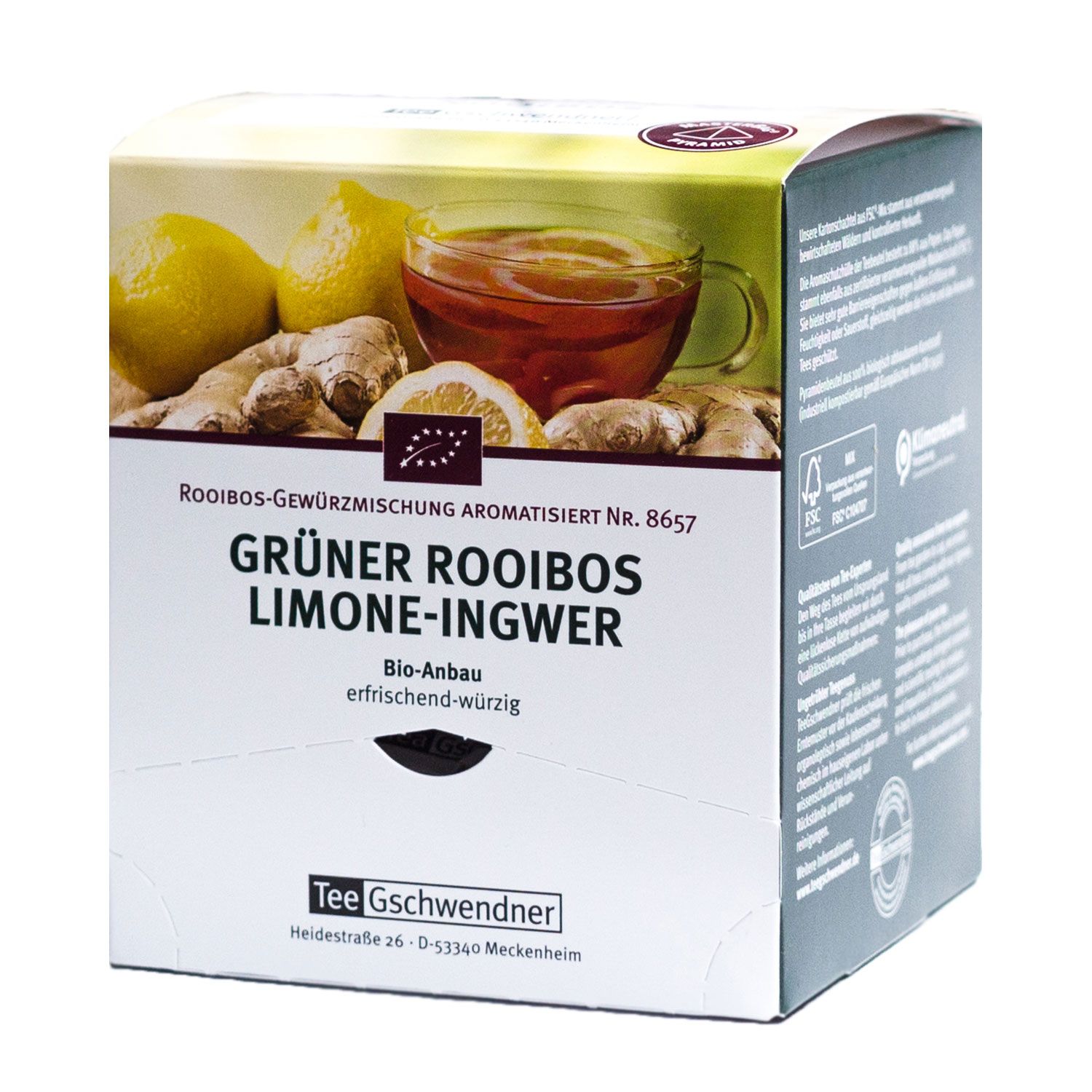 TeeGschwendner Grüner Rooibos Limone-Ingwer Bio