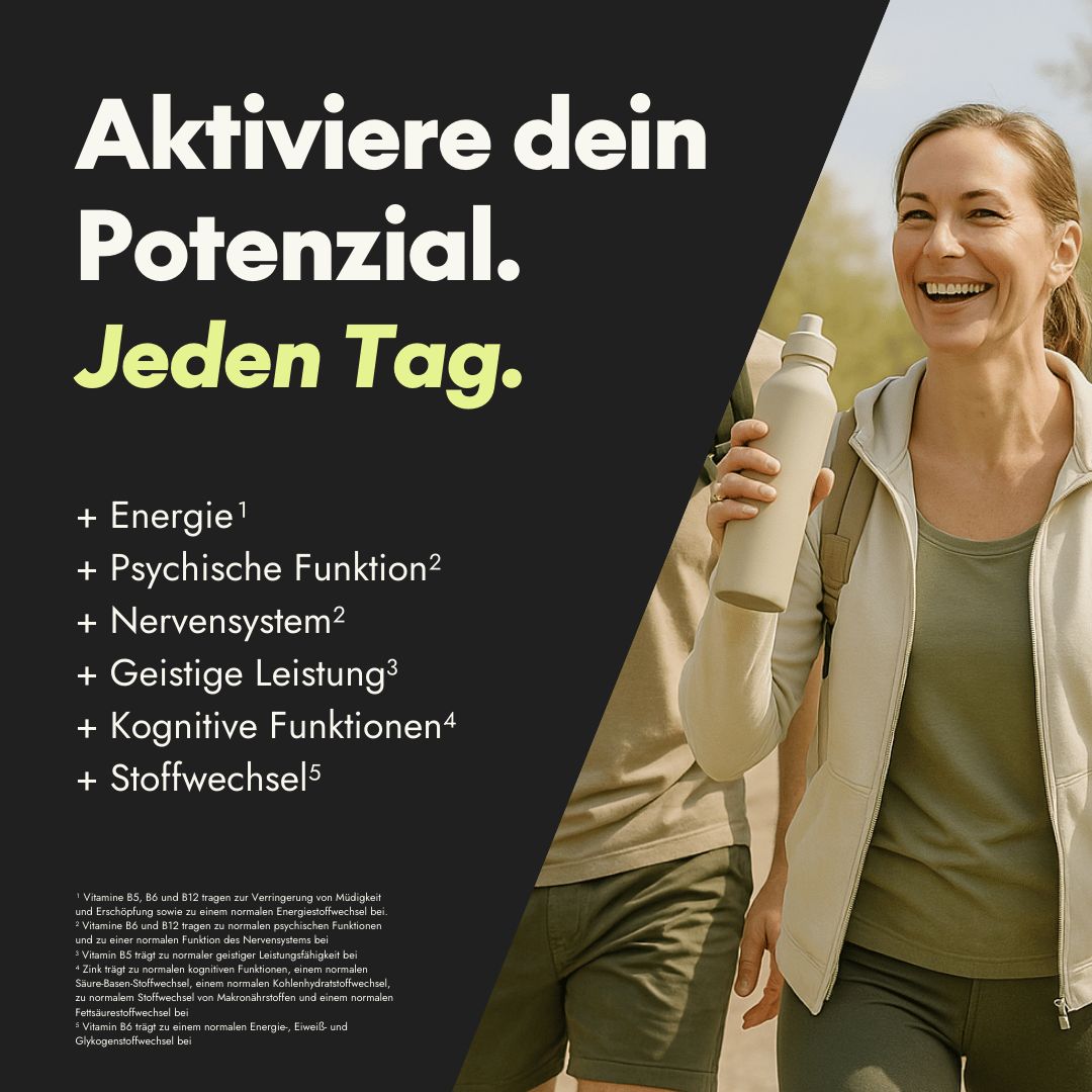 serotalin® HAPPY ENERGY 60 Kapseln - Energie, Wohlbefinden & Fokus I 5-HTP I Phenylalanin I Koffein