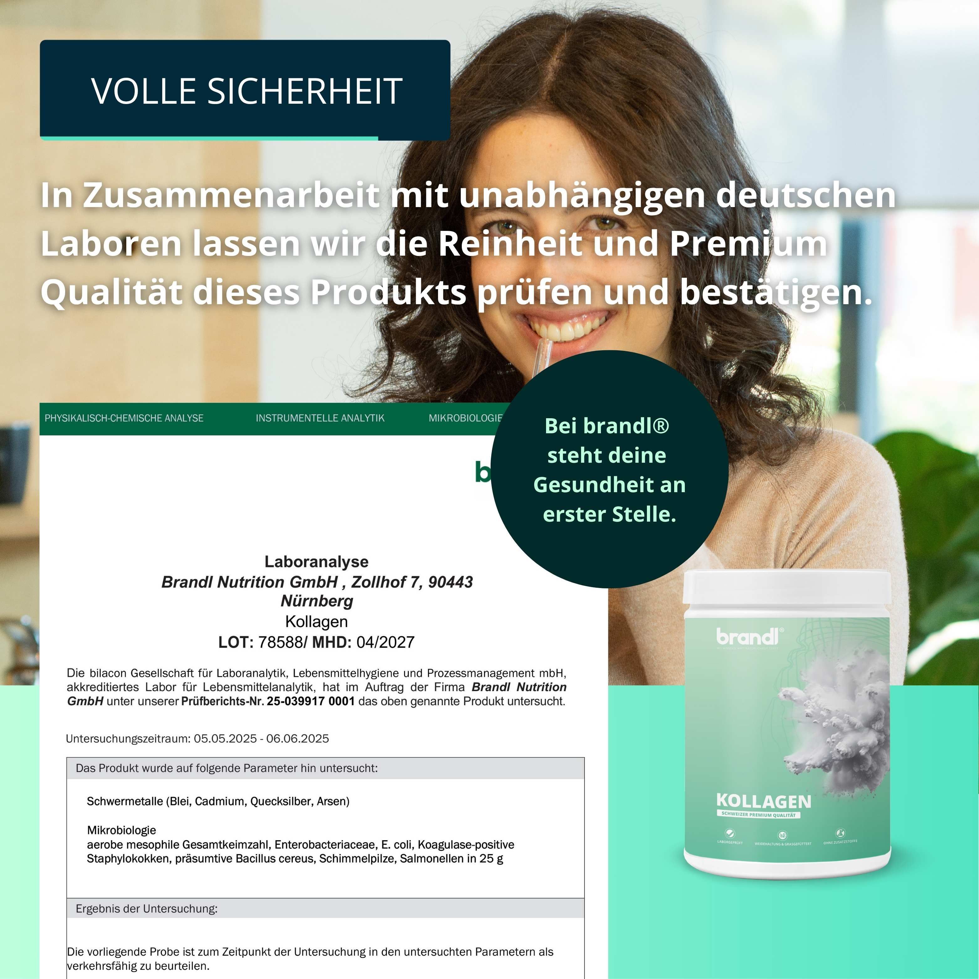 brandl® Kollagen Pulver aus Schweizer Weidehaltung