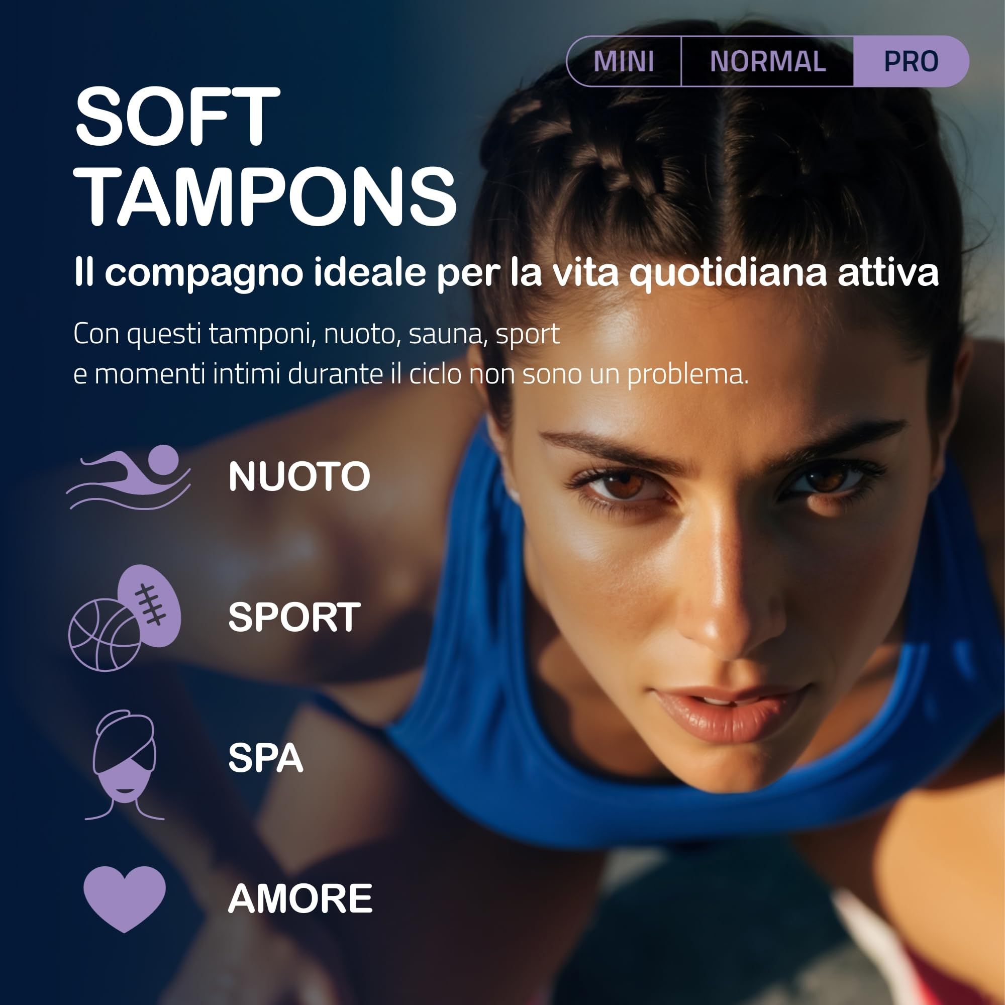MY.SIZE Woman Soft Tampons Pro: ideal für Schwimmen, Sport, Wellness und Intimität.