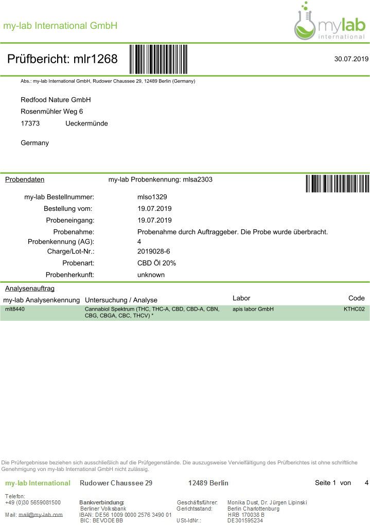 Redfood® CBD ÖL 20% - 30 ml