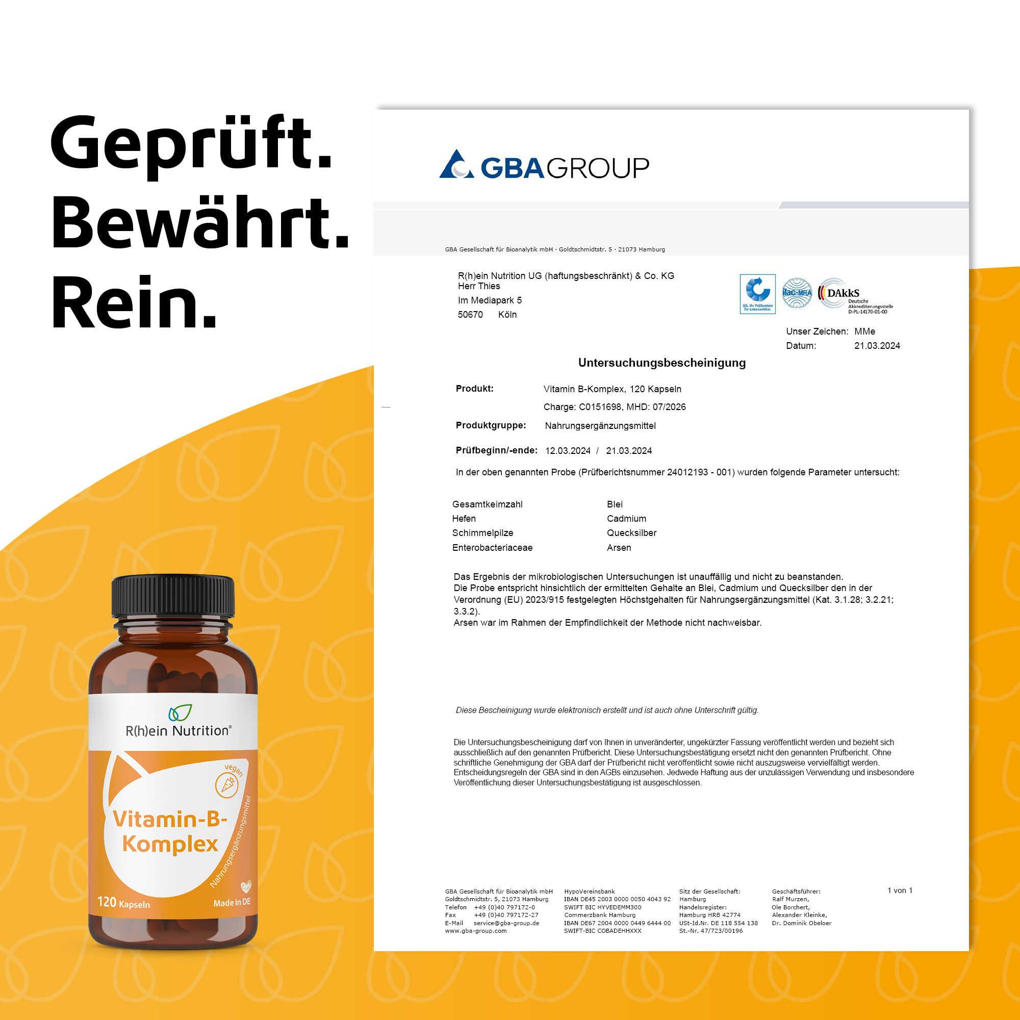 R(h)ein Nutrition Vitamin-B-Komplex