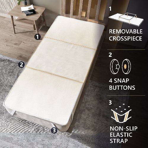 The White Stone Set mit 3 Schutzauflagen 140x75 cm Wasserdicht und Wiederverwendbar