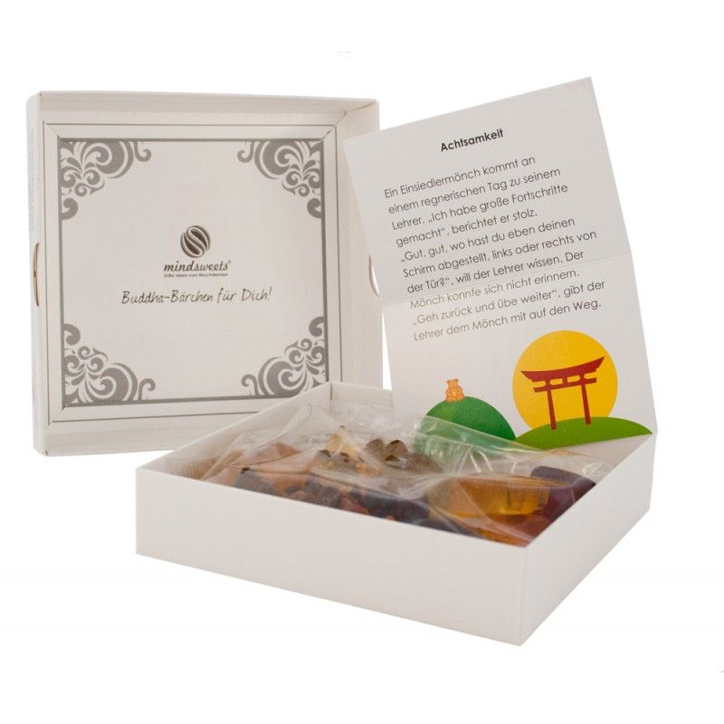 Mindsweets - Buddha-Bärchen Einzelpackung, weiß