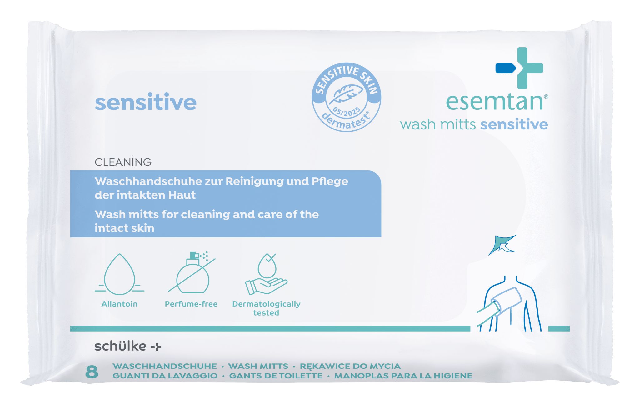 esemtan wash mitts sensitive 8 ST SP