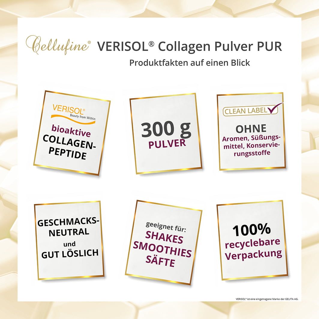 Cellufine® VERISOL® B (Rind) Collagen-Peptide Collagen-Pulver Doypack