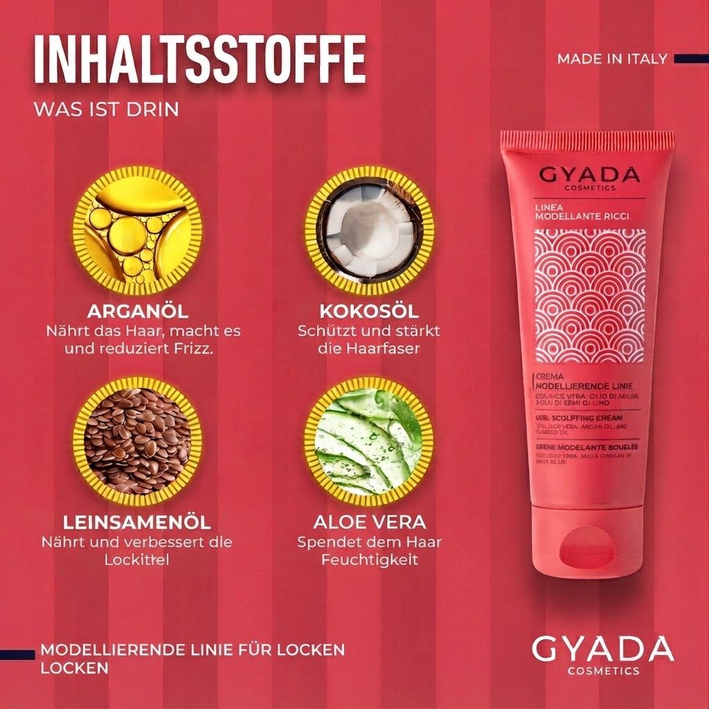 GYADA Cosmetics Glättende Creme für Spliss-Spitzen, rosa Tube.