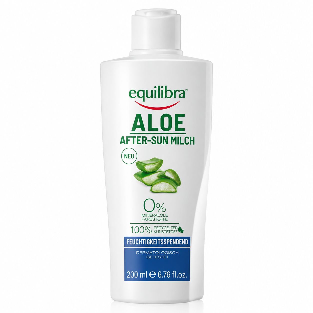 Equilibra Aloe After-Sun Milch Flasche, 200ml.
