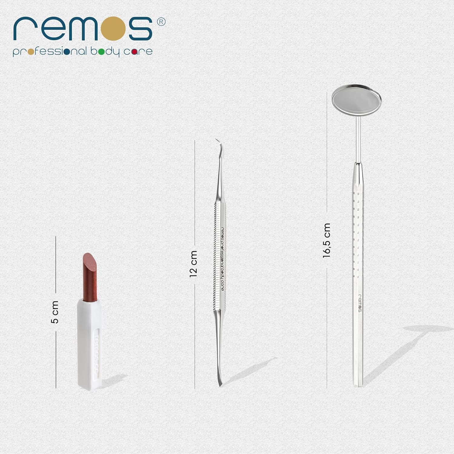 REMOS Zahnradierer, Zahnsteinentferner & Dentalspiegel Set