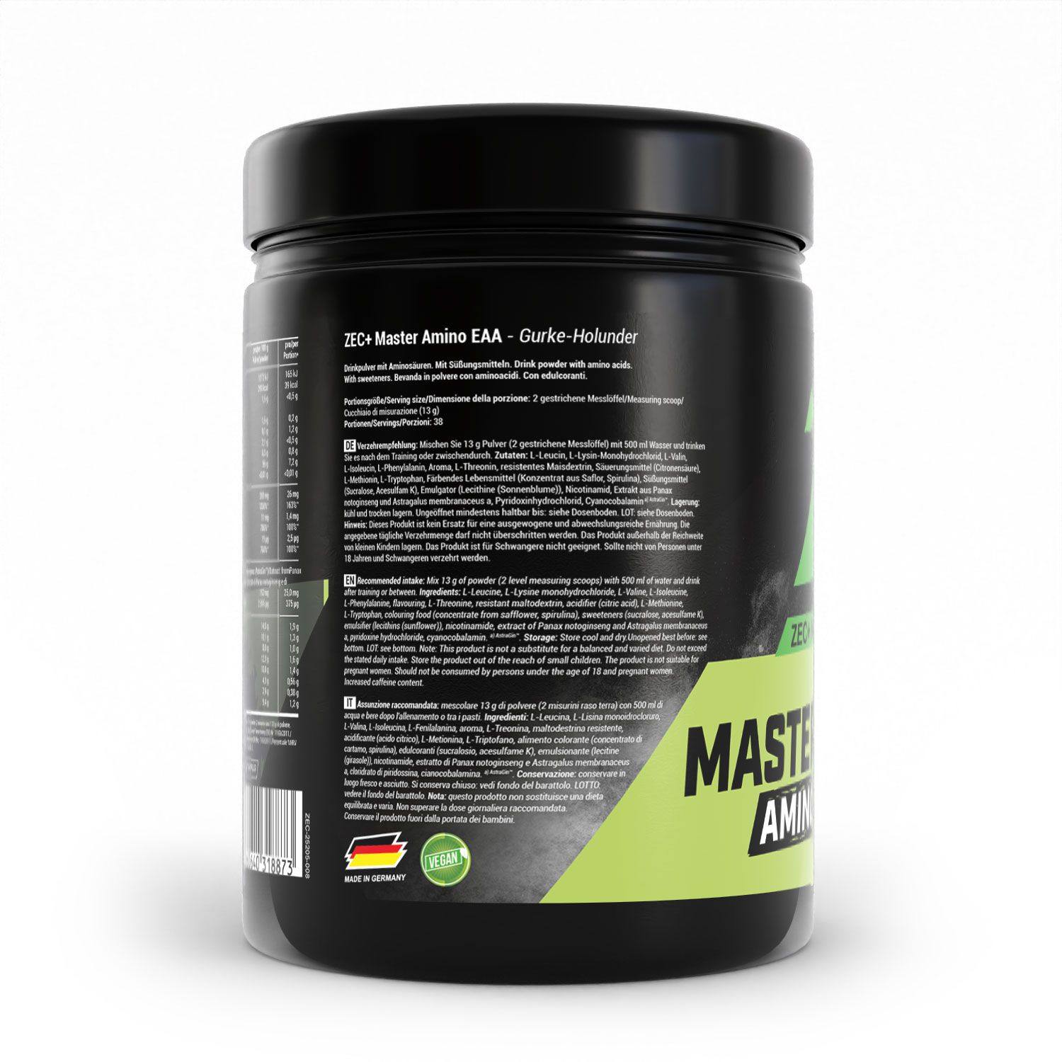 ZEC+ MASTER AMINO EAA Pulver Gurke-Holunder