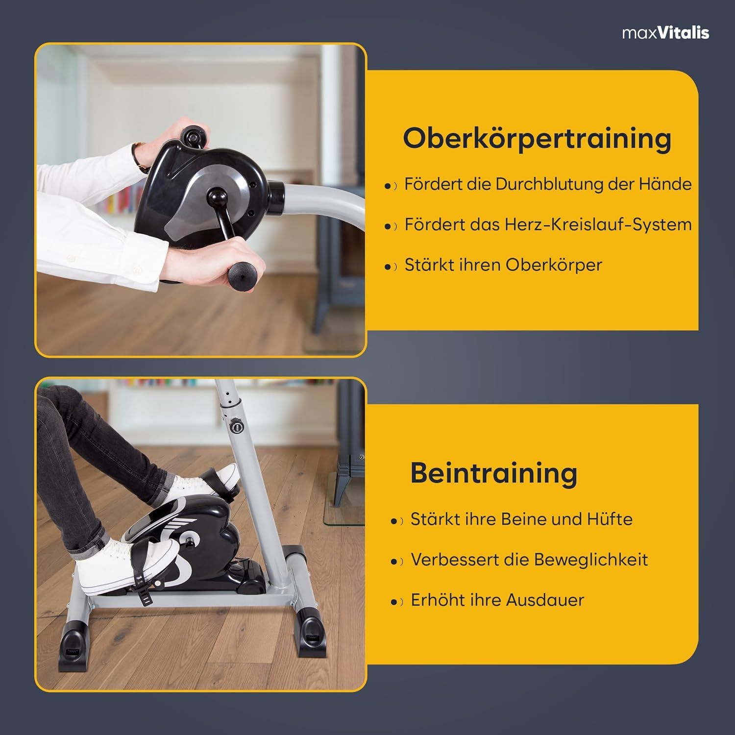 aktivshop Arm- und Beintrainer aktiv »2in1« mit Motor & höhenverstellbaren Handgriff
