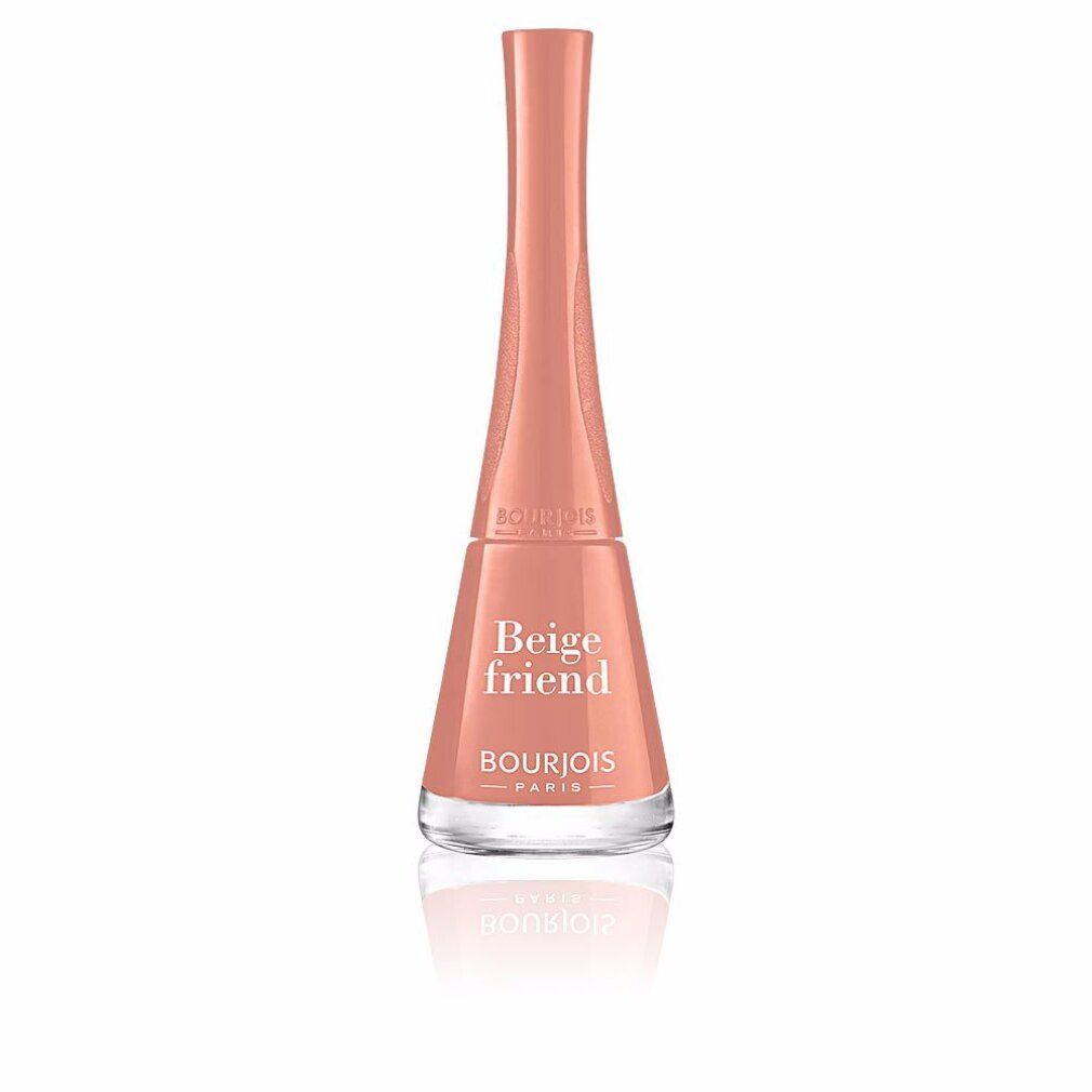 Nagellackflasche, beige. Aufschrift: Beige Friend, Bourjois Paris.