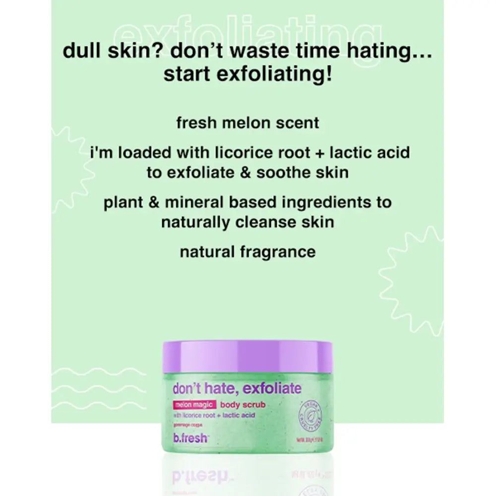 b.fresh Körperpeeling Wassermelone „don’t hate, exfoliate“ Melonen-Magie