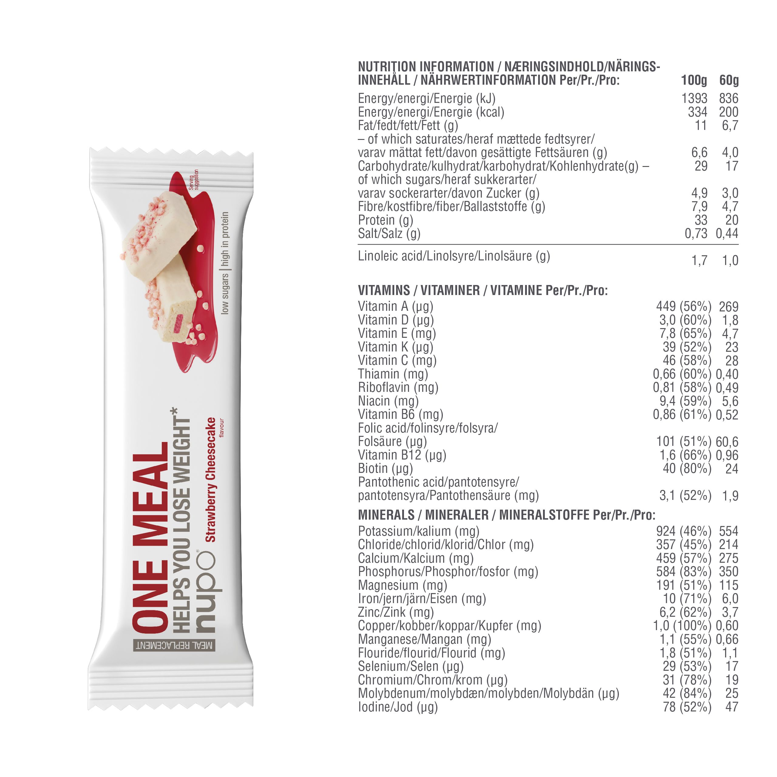 One Meal Riegel Strawberry Cheese Cake