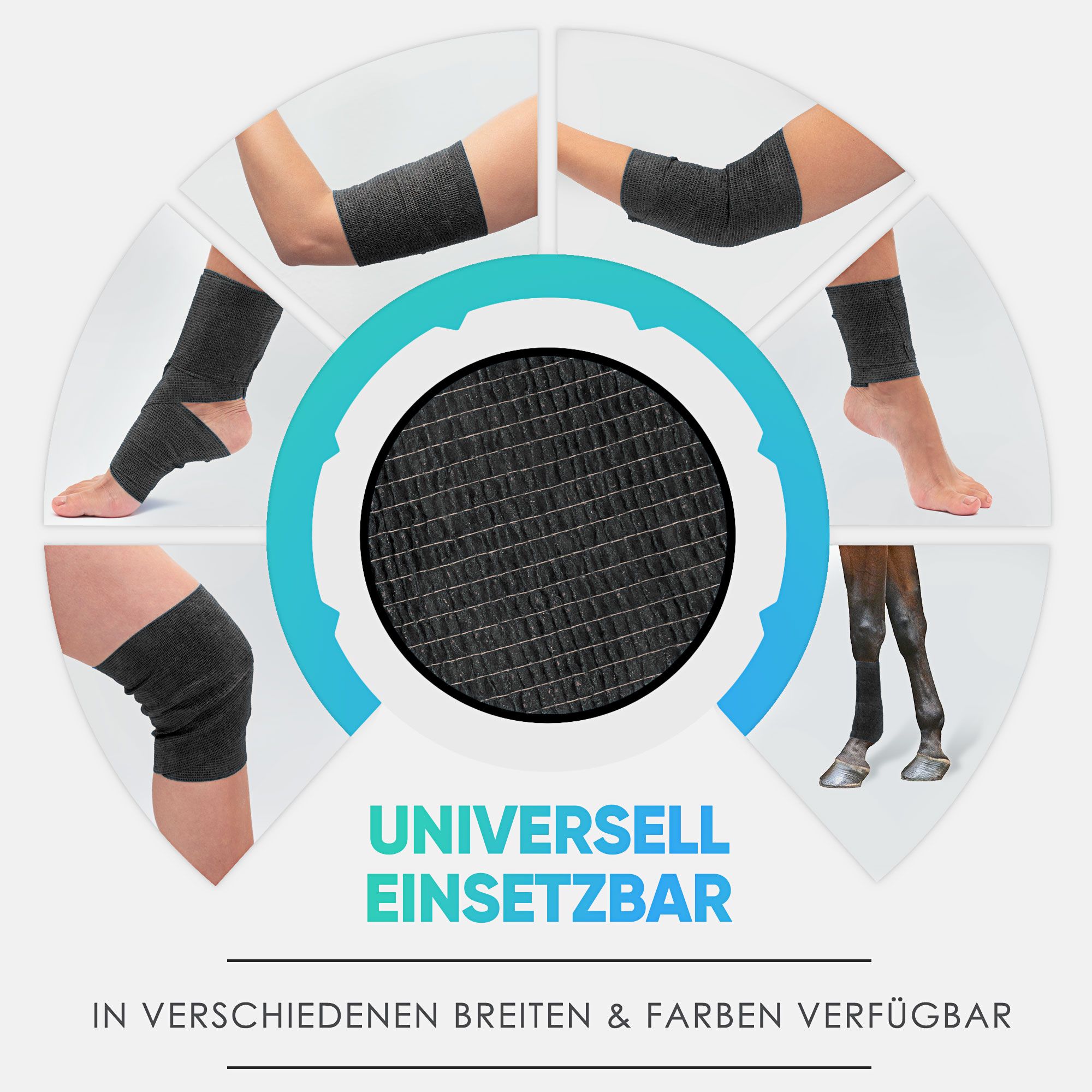 Health Press Haftbandage – Selbstklebender Verband 10cm x 4,5m