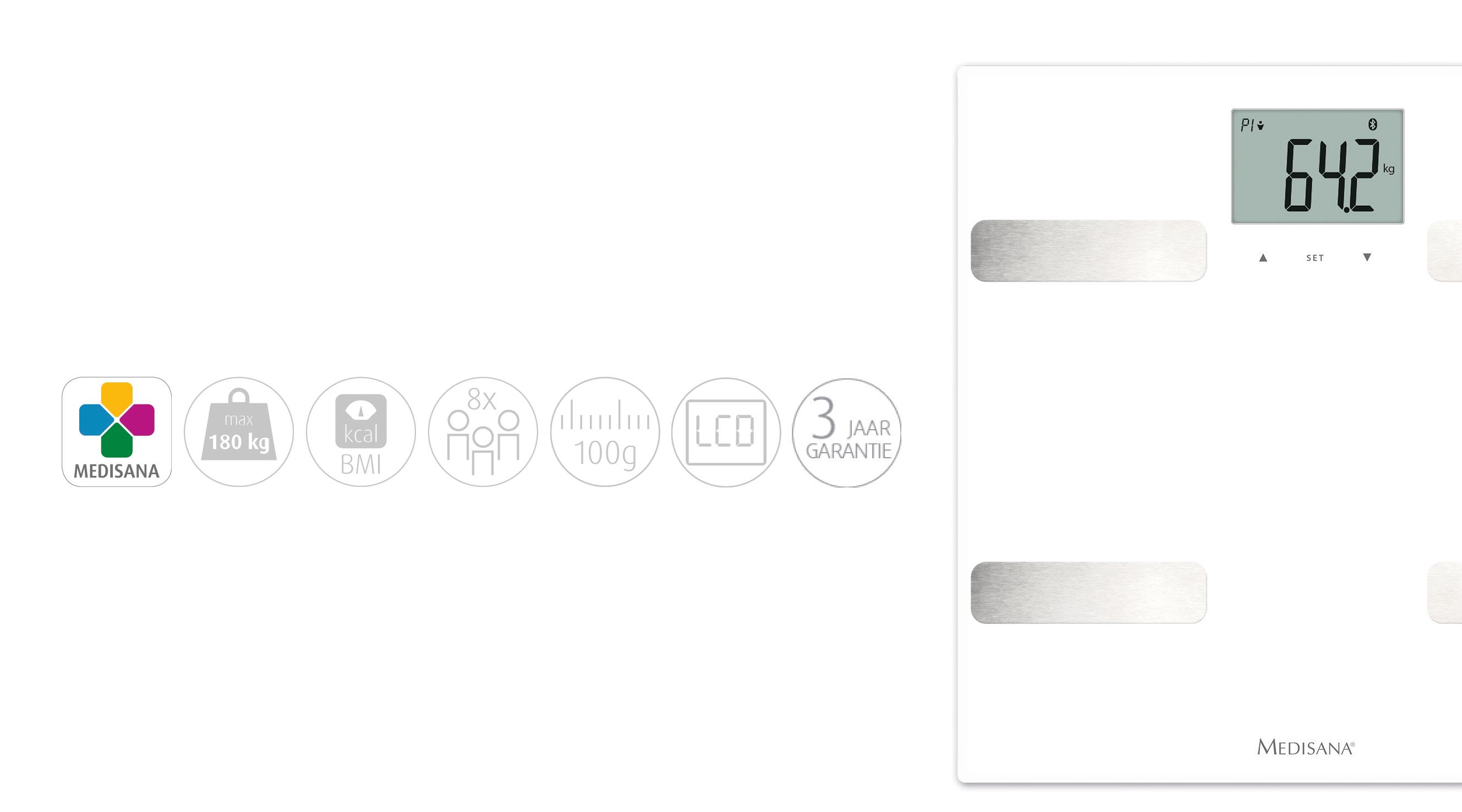 medisana BS A43 connect Körperanalysewaage mit Smartphone App