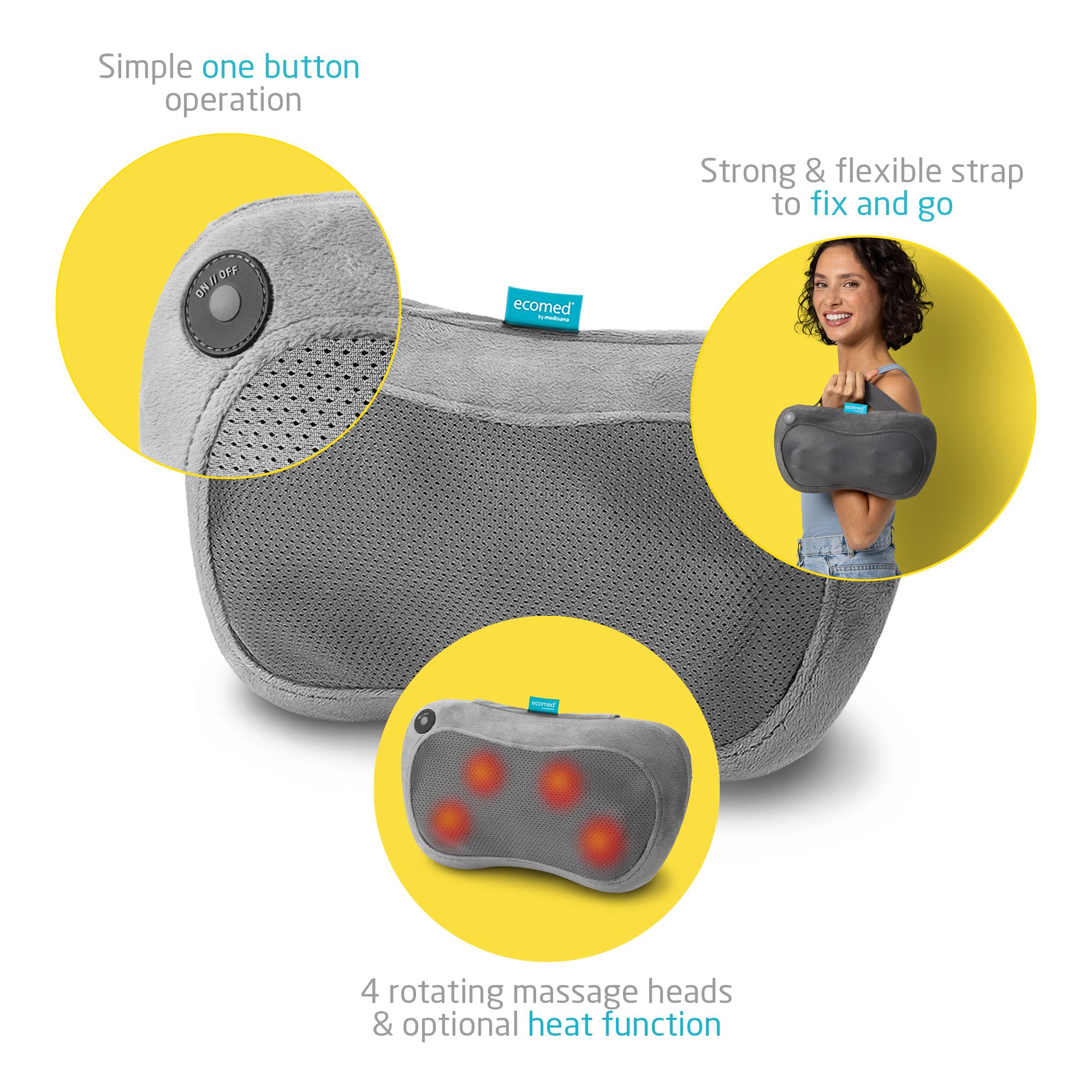 ecomed by medisana MC-25E Shiatsu Massagekissen