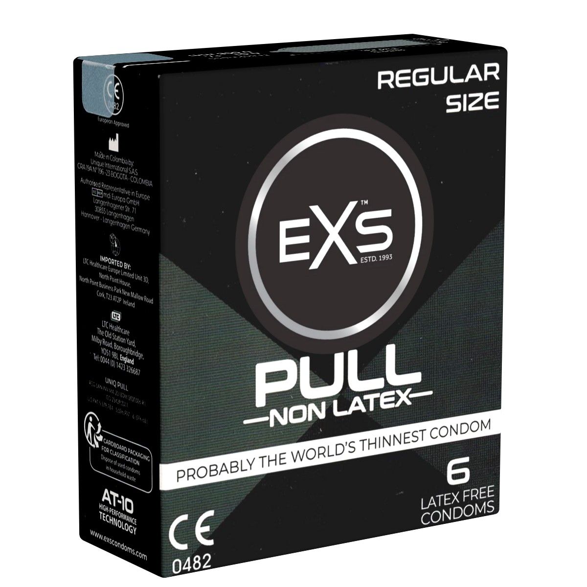 EXS Pull Non Latex Kondom-Packung, 6 Stück, Latexfrei.