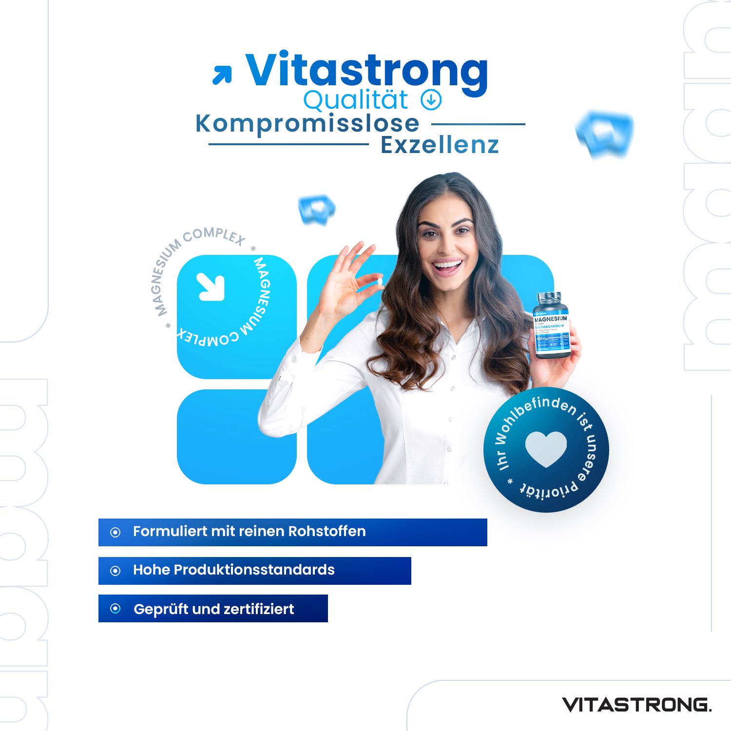 Vitastrong Multivitamin & Magnesium 5-in-1 – Energie und optimale Aufnahme