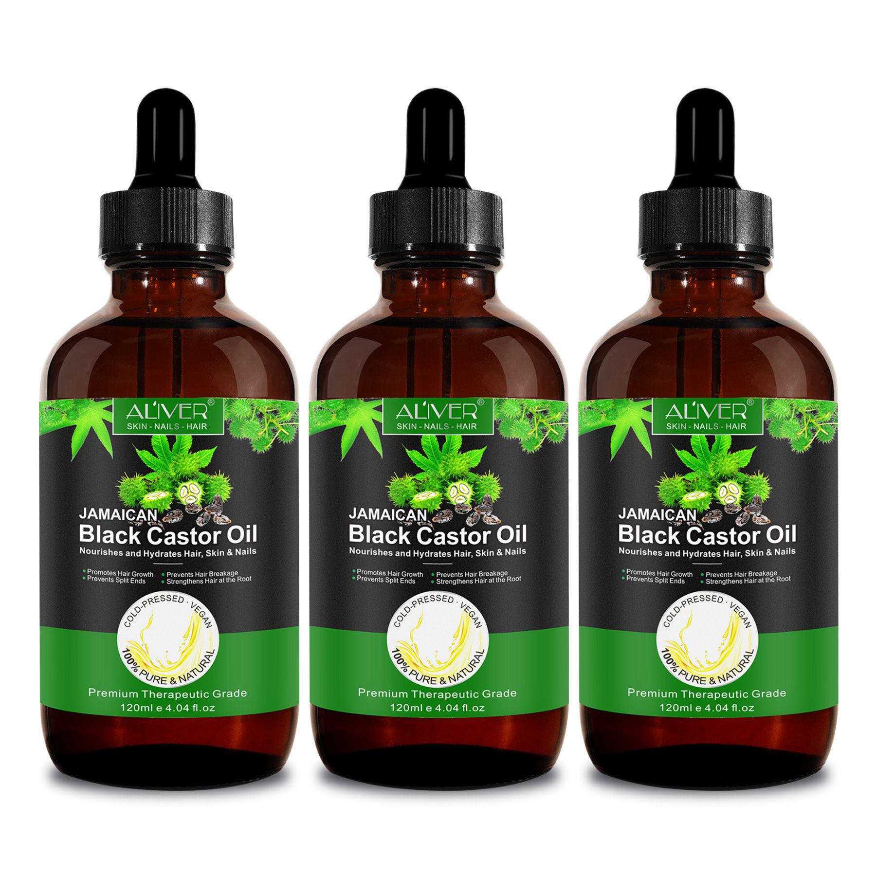 ALIVER Haaröl Rizinusöl Castor Oil für Hautpflege
