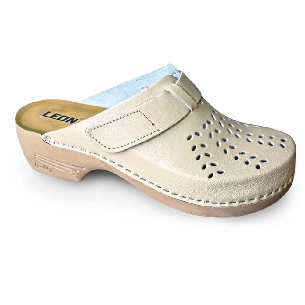Leon PU161 Komfortschuhe Beige Größe 36