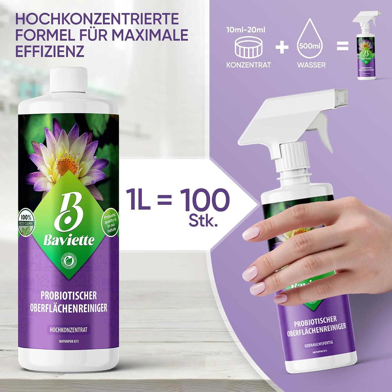 Baviette Probiotischer Allzweck-Oberflächenreiniger Konzentrat
