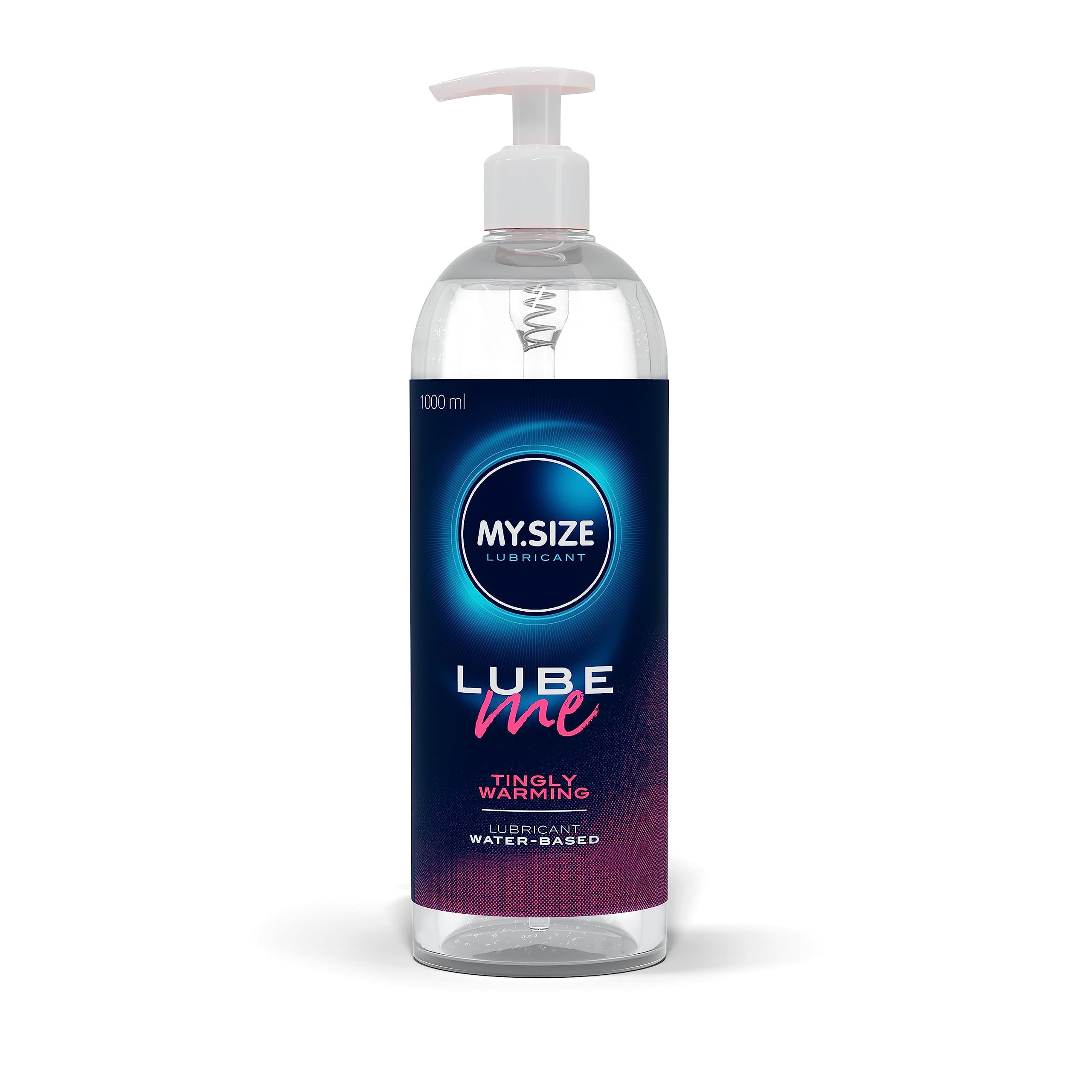 MY.SIZE Lube Me Premium Gleitgel Tingly Warming, 1000ml Flasche mit Pumpspender.