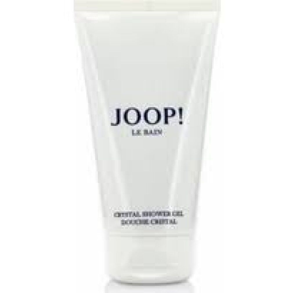 Weiße Tube mit JOOP! Le Bain Aufdruck. Text: Crystal Shower Gel. Weißer Deckel.