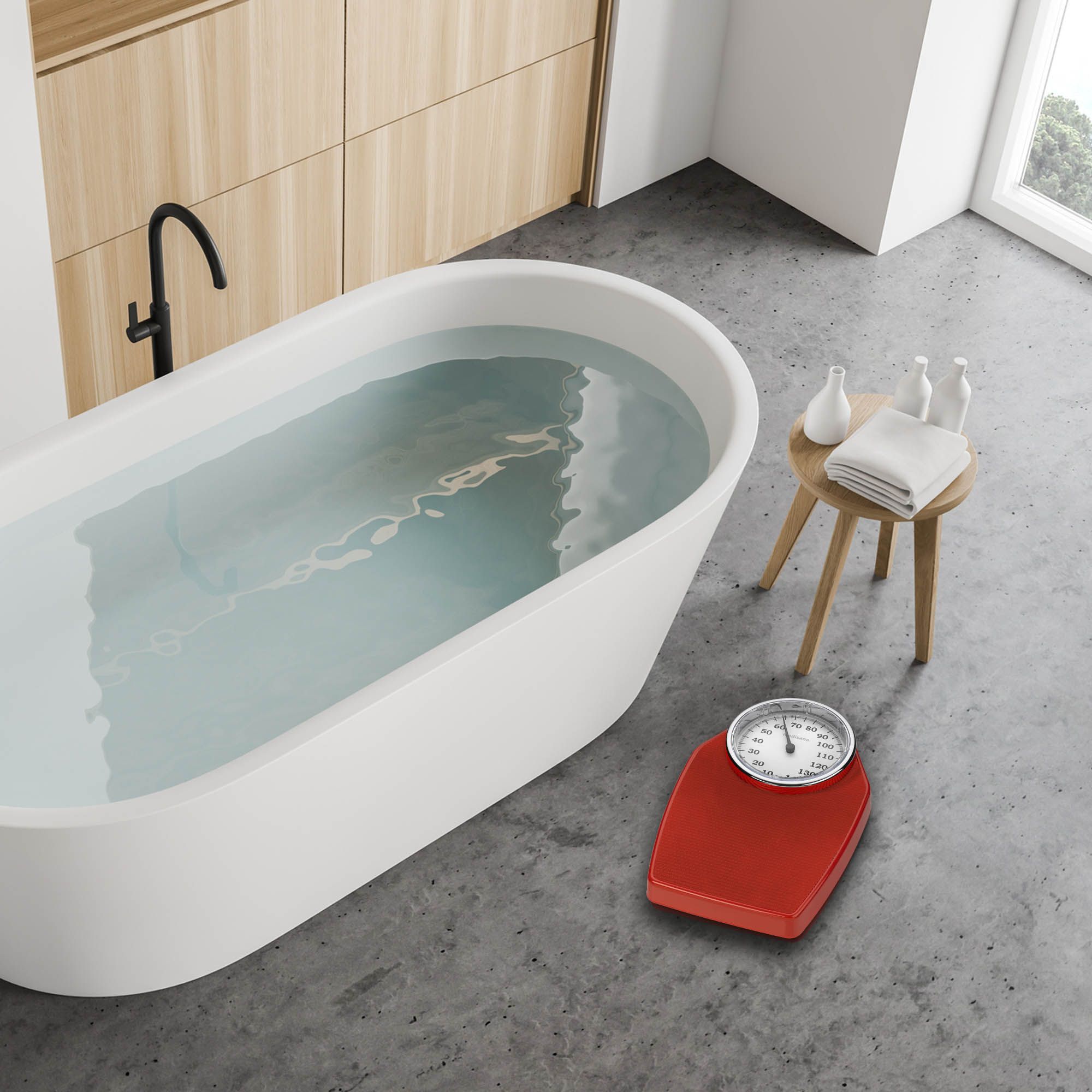 medisana PS 100 mechanische Personenwaage - Retrowaage im klassischem Design mit großer Skala