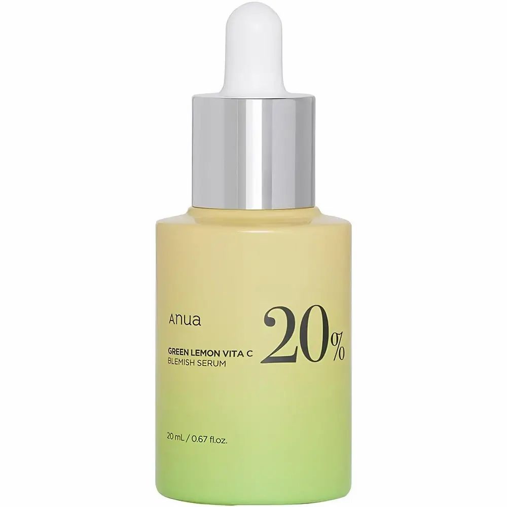 Anua Green Lemon Vita C Blemish Serum Flasche mit Pipette, 20 ml.