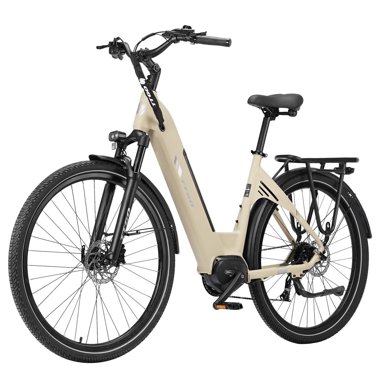 TTGO C7 SE E-Bike, 36V 18Ah E-Bike mit großer Reichweite und Bafang-Mittelmotor