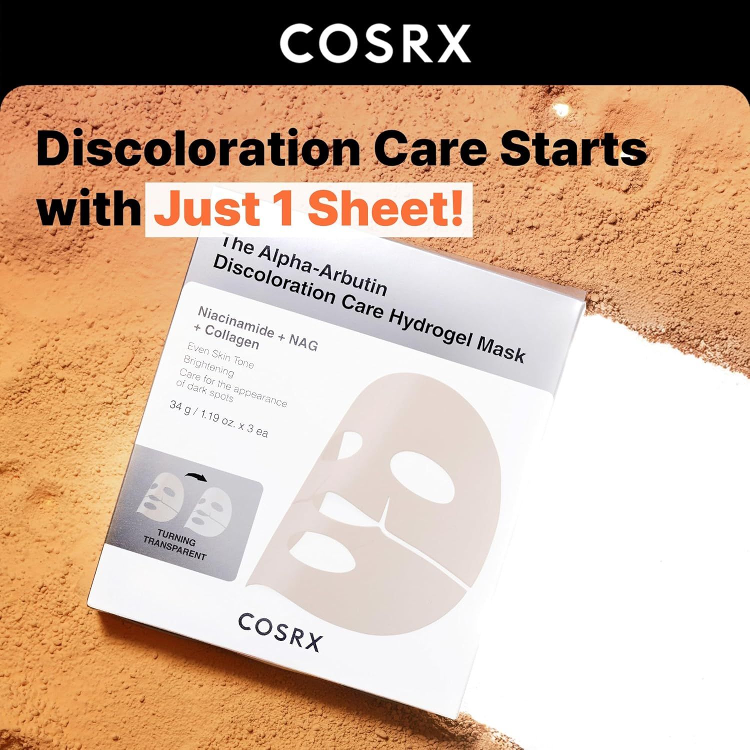 COSRX the Alpha-Arbutin Discoloration Care Hydrogel Mask 3er Pack