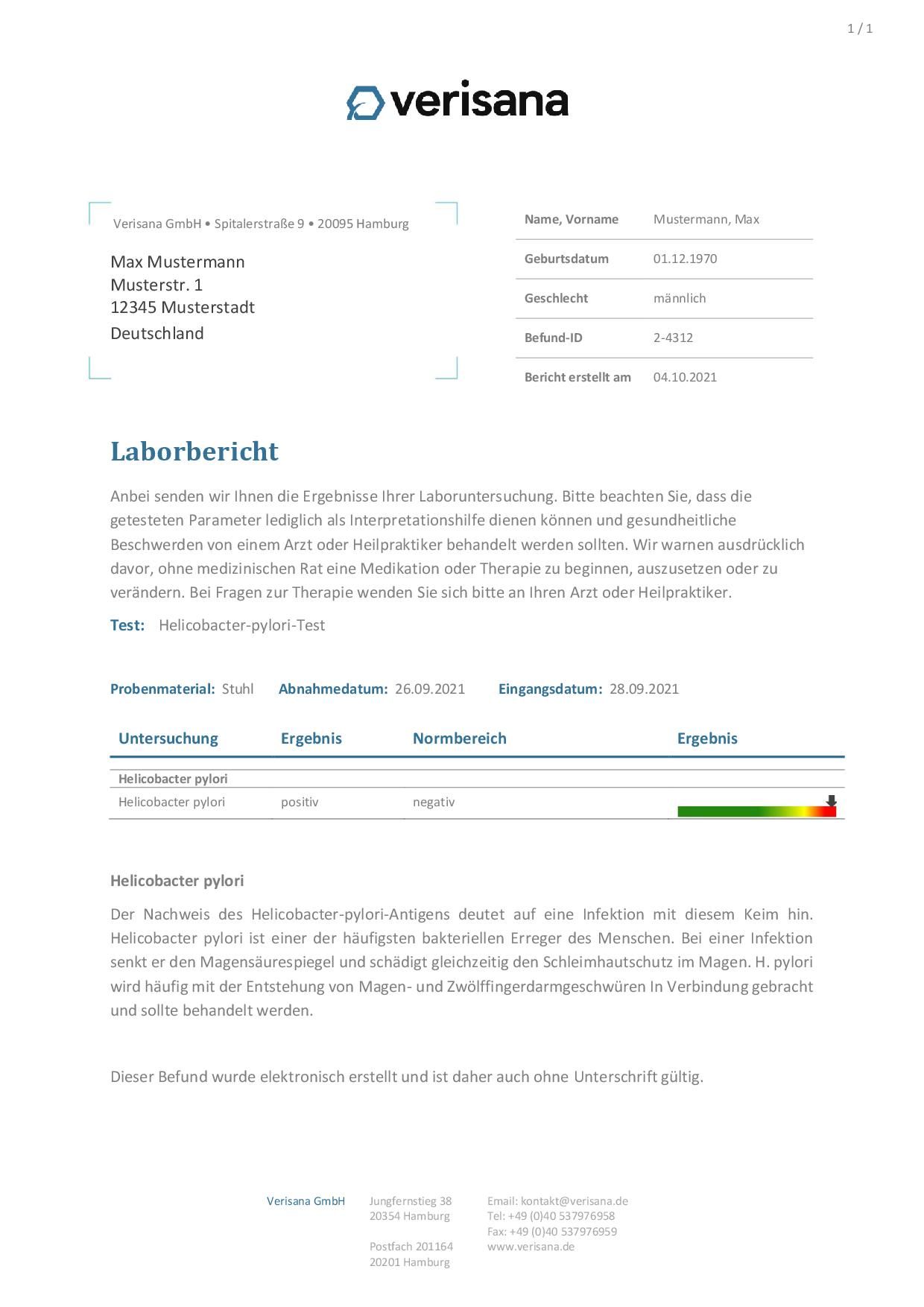 Verisana Helicobacter Test