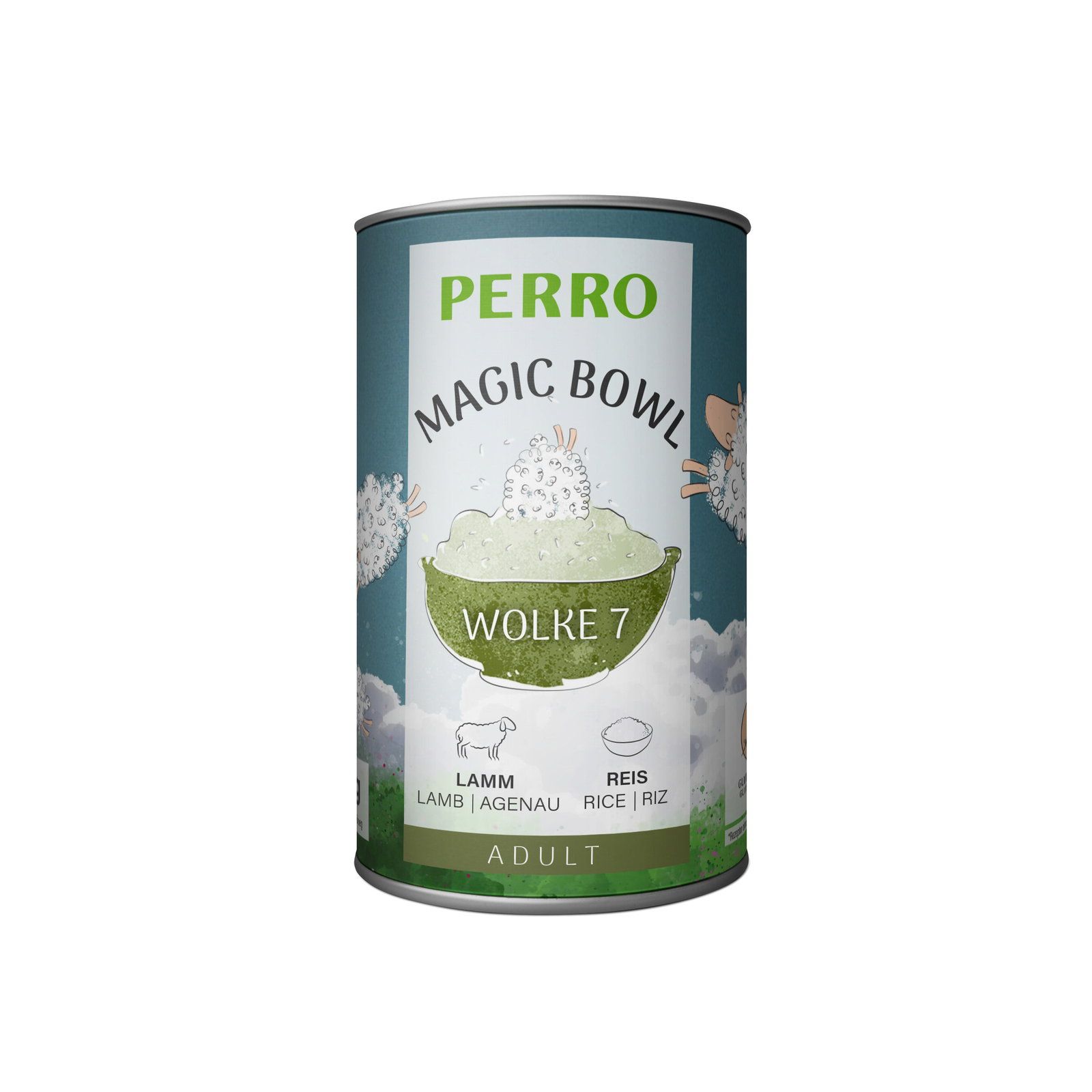 PERRO Magic Bowl Wolke 7 Lamm & Reis Adult - Nassfutter für Hunde