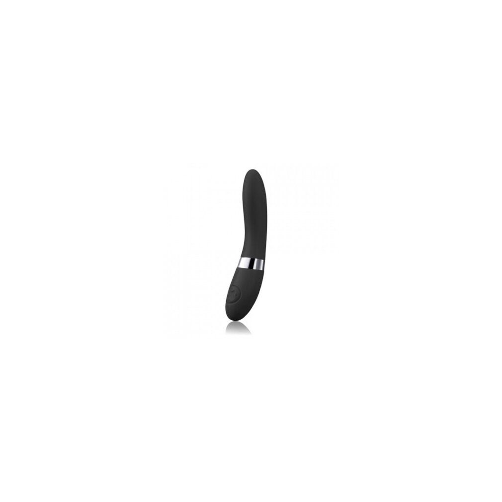Schwarzer LELO Elise 2 Massager auf weißem Hintergrund.