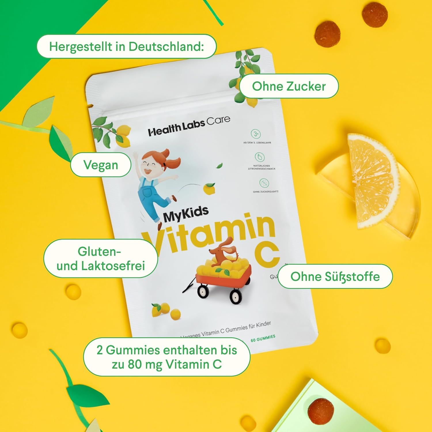 Health Labs Care Vitamin C Gummies für Kinder