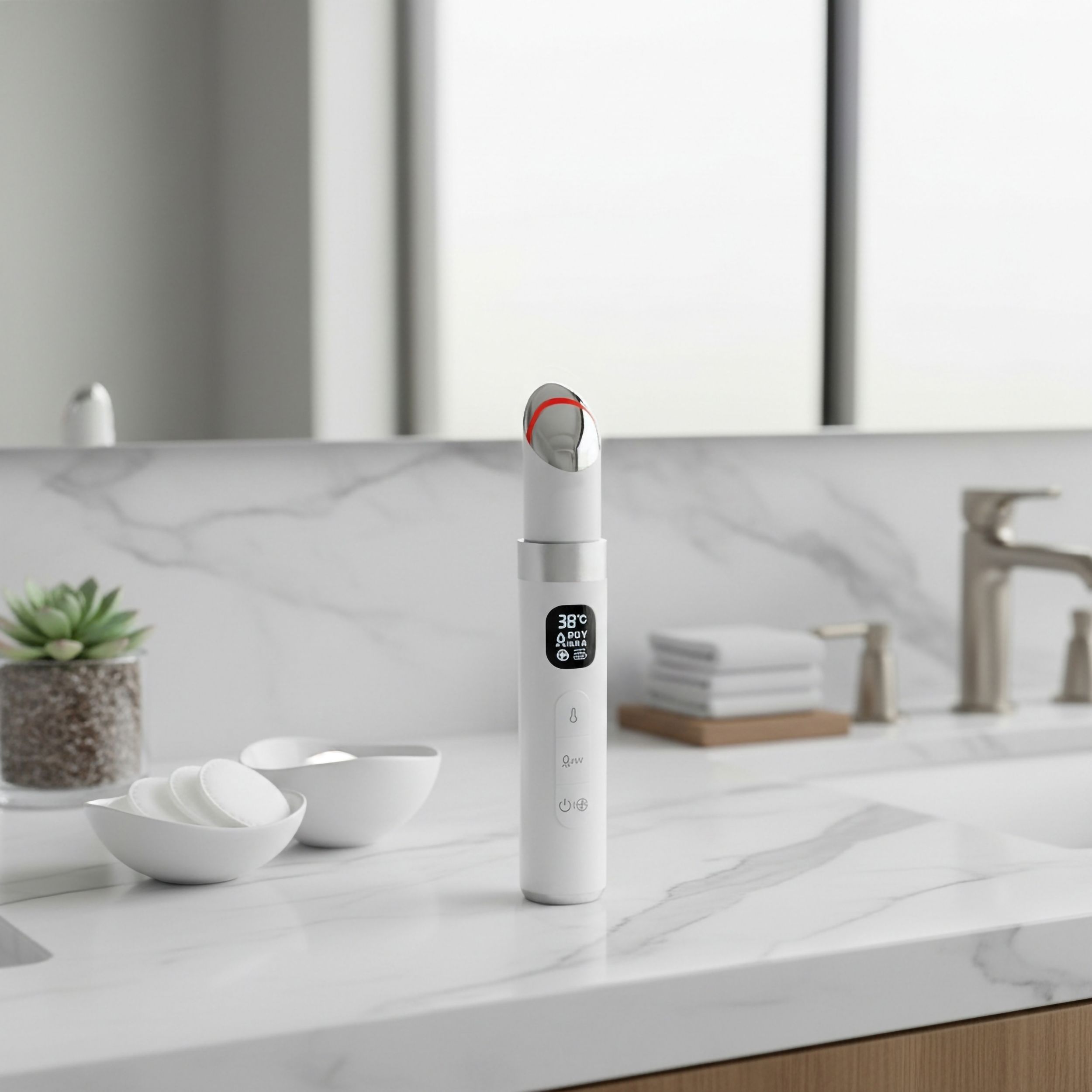 Präzisionsgerät für die Augenpartie mit EMS & LED – Gegen Augenringe, Falten & Wärme