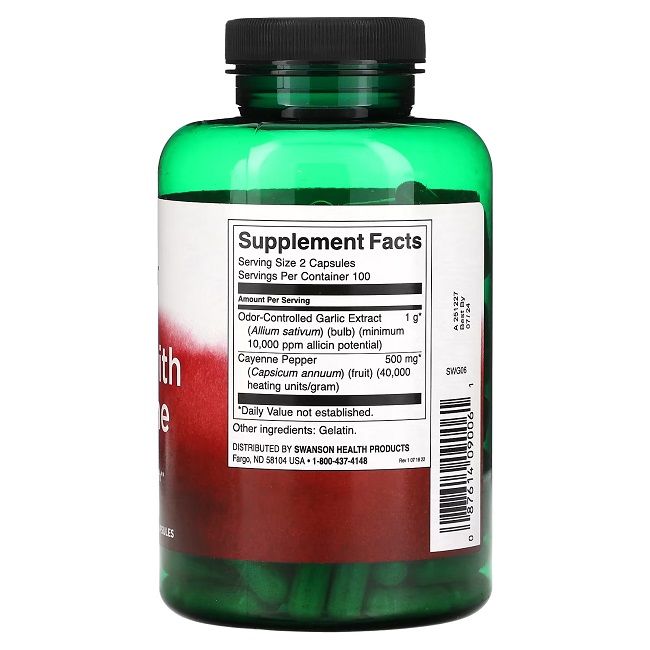 Grüne Flasche mit schwarzem Deckel. Rückseite mit weißem Etikett. Enthält Nährwertangaben und Inhaltsstoffe.