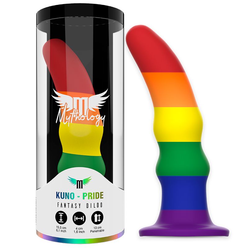 Mythology Fantasy Dildo, Kuno Pride, in transparenter Verpackung.