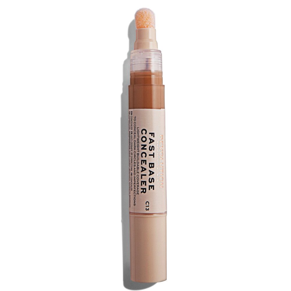 Concealer-Stift mit Schwamm-Applikator. Farbton C13. Aufschrift: Fast Base Concealer.