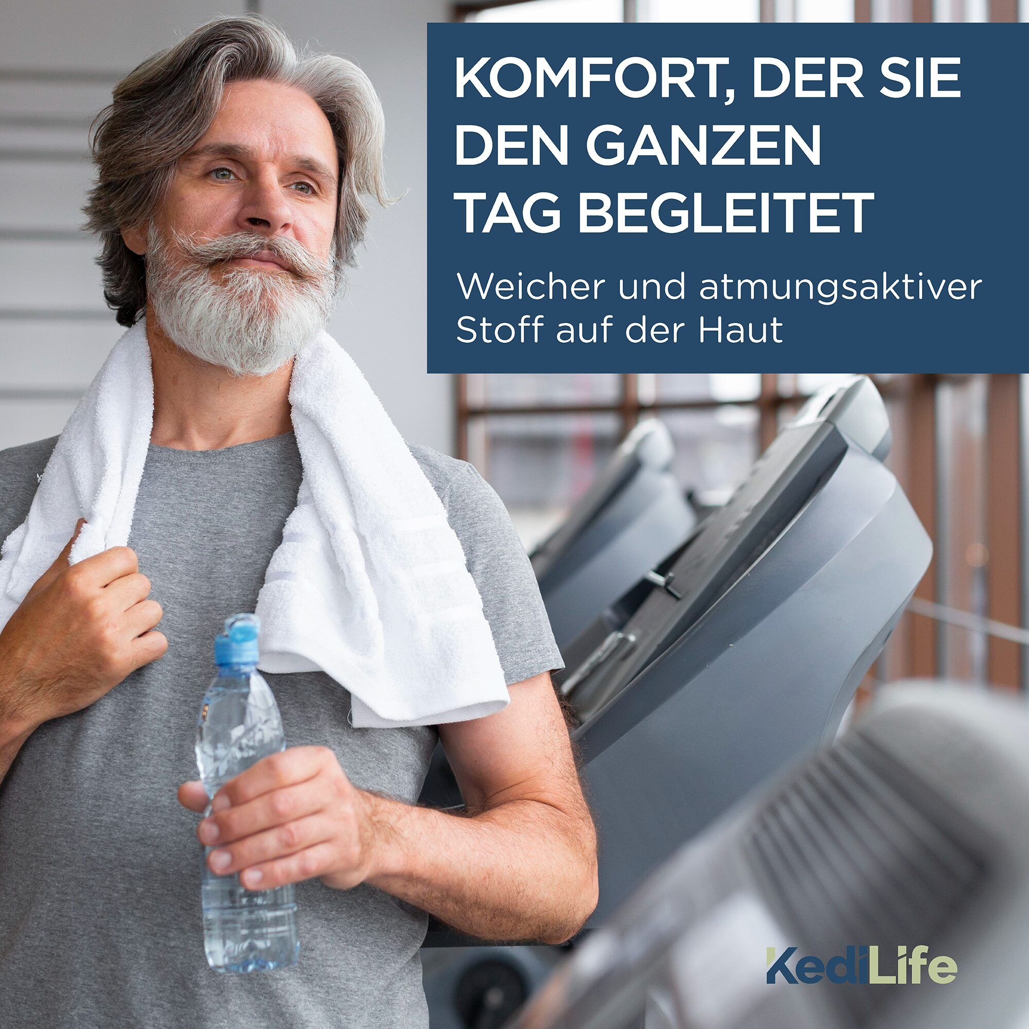 KediLife Inkontinenzunterhose für Herren, Boxershorts Blau