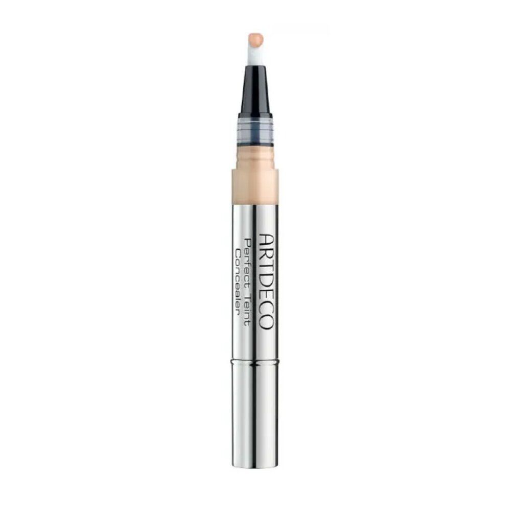 Artdeco Perfect Teint Concealer 23 Medium Beige. Silberfarbener Stift mit Applikator. Helle, beige Farbe.