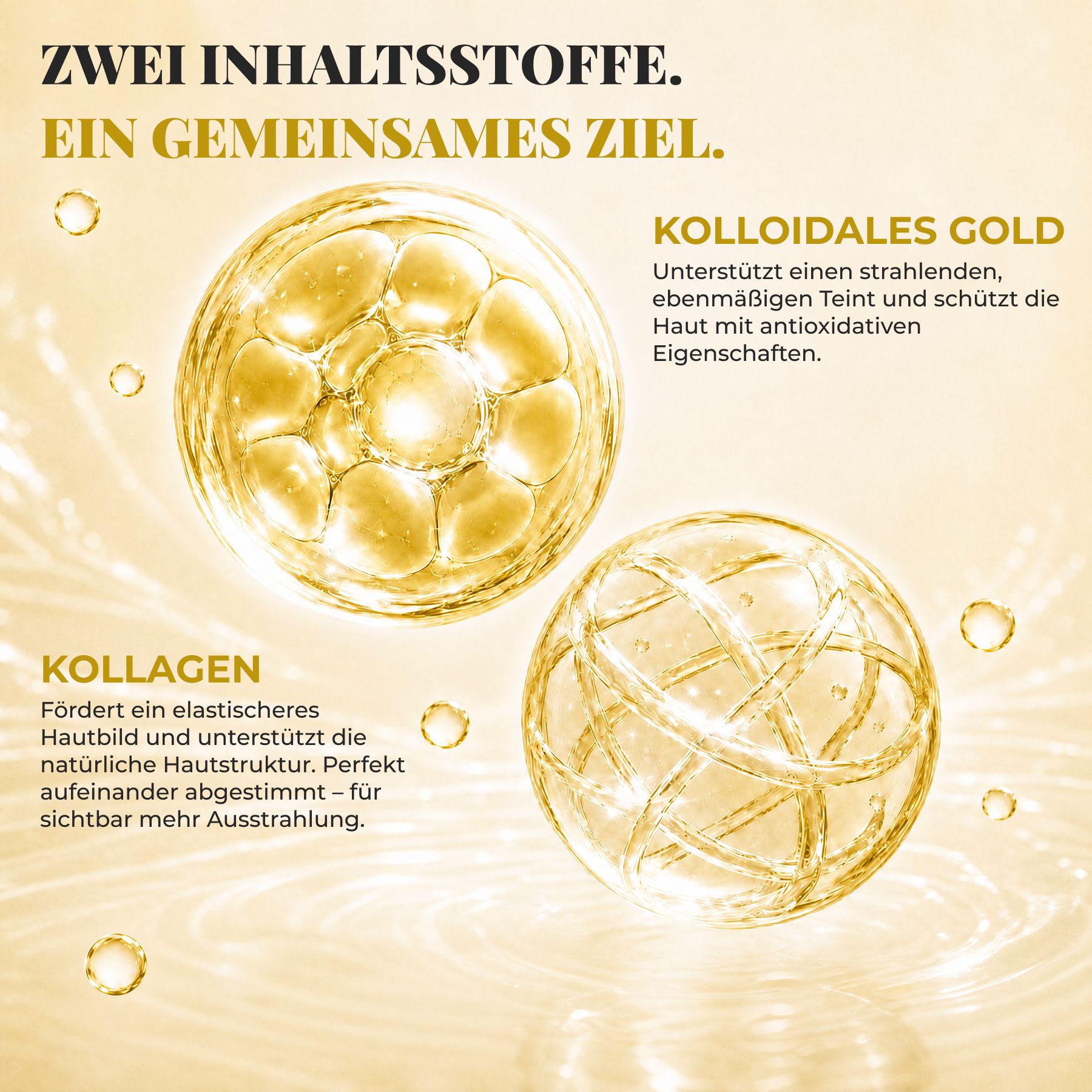 KORMESIC Gesichtscreme Kollagen Gold Kapselcreme Glow Strahlende Haut