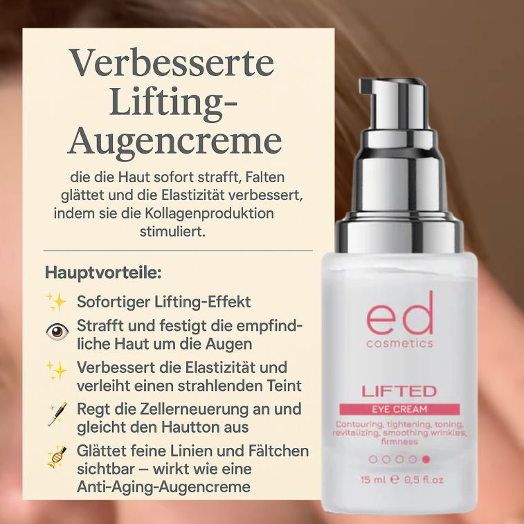 ED COSMETICS Straffende Augenpflege – ANTI-AGING, Feuchtigkeit & Aufhellung