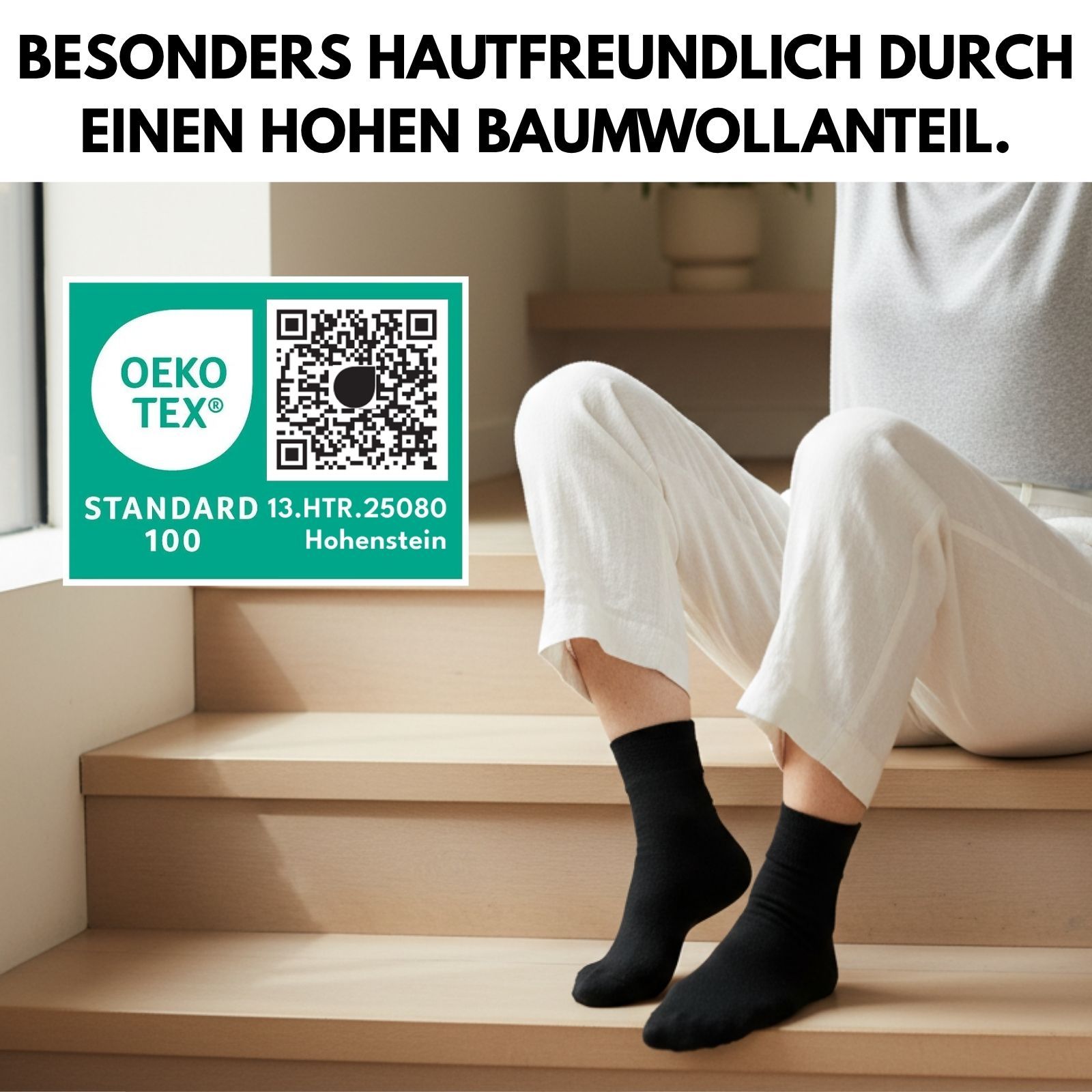 Diabetiker Quarter Socken mit Komfortbund ohne Gummi & ohne Naht für Damen und Herren