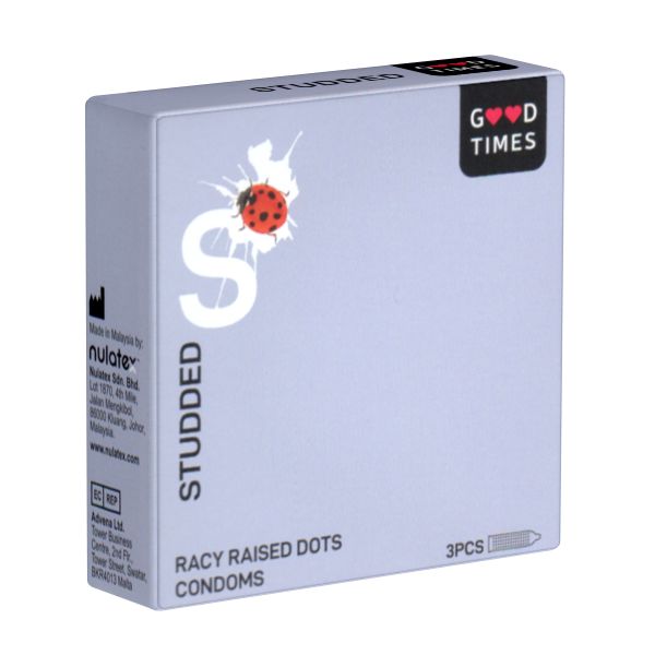 GoodTimes *Studded* Racy Raised Dots - genoppte Kondome für ein lustvolles Erlebnis