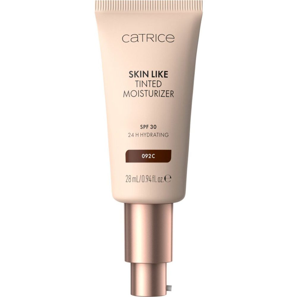 Beige Tube mit Catrice-Logo und Produktbezeichnung. Enthält getönte Feuchtigkeitspflege mit SPF 30. Farbton 092C.
