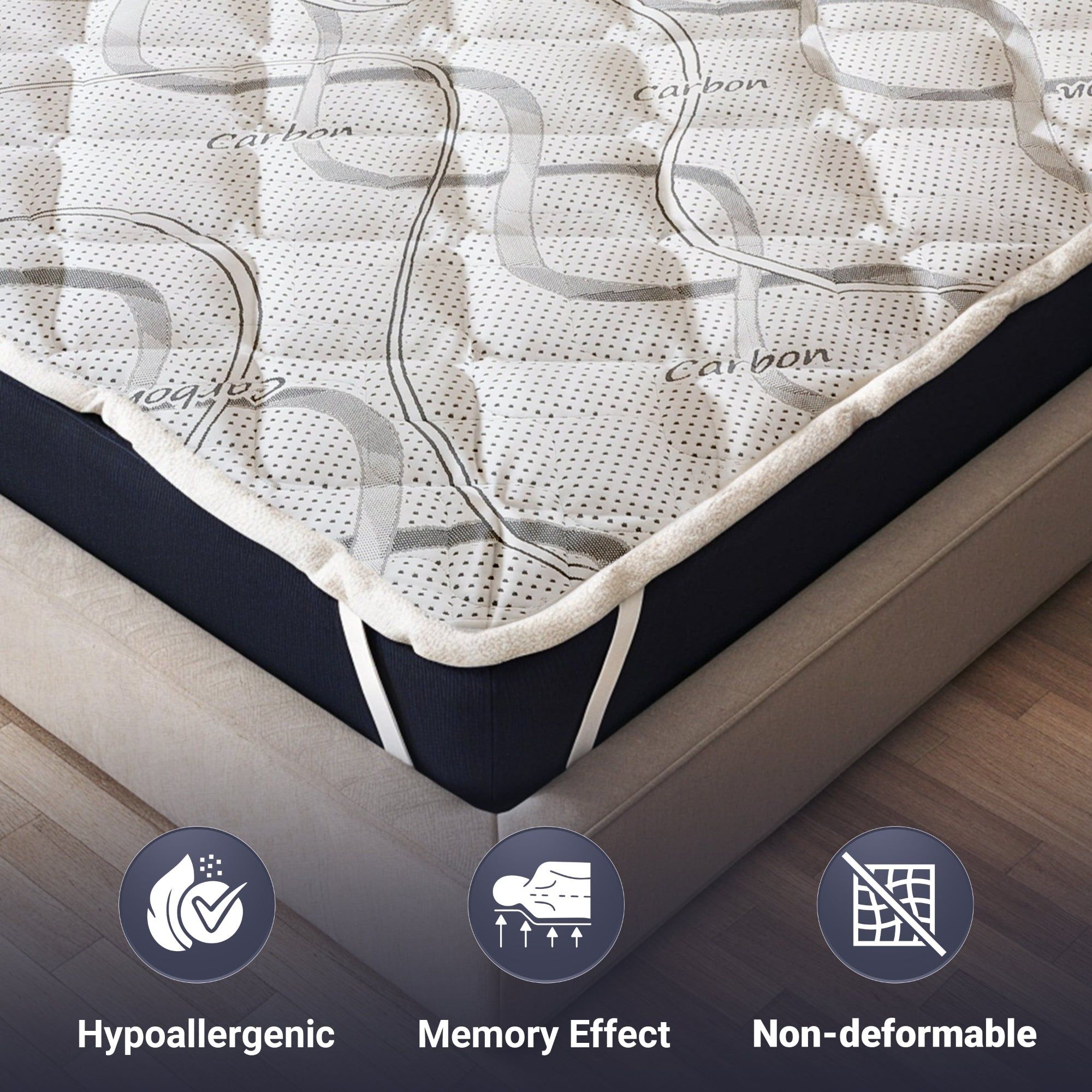 The White Stone Topper 130x190 cm Atmungsaktiv Höhe 5 cm | Ergonomischer Matratzen-Topper