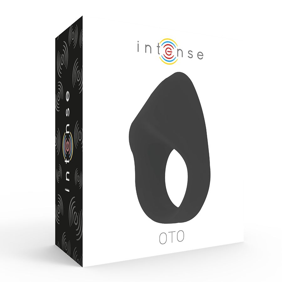 Verpackung mit Penisring-Illustration. Marke: Intense. Text: OTO.